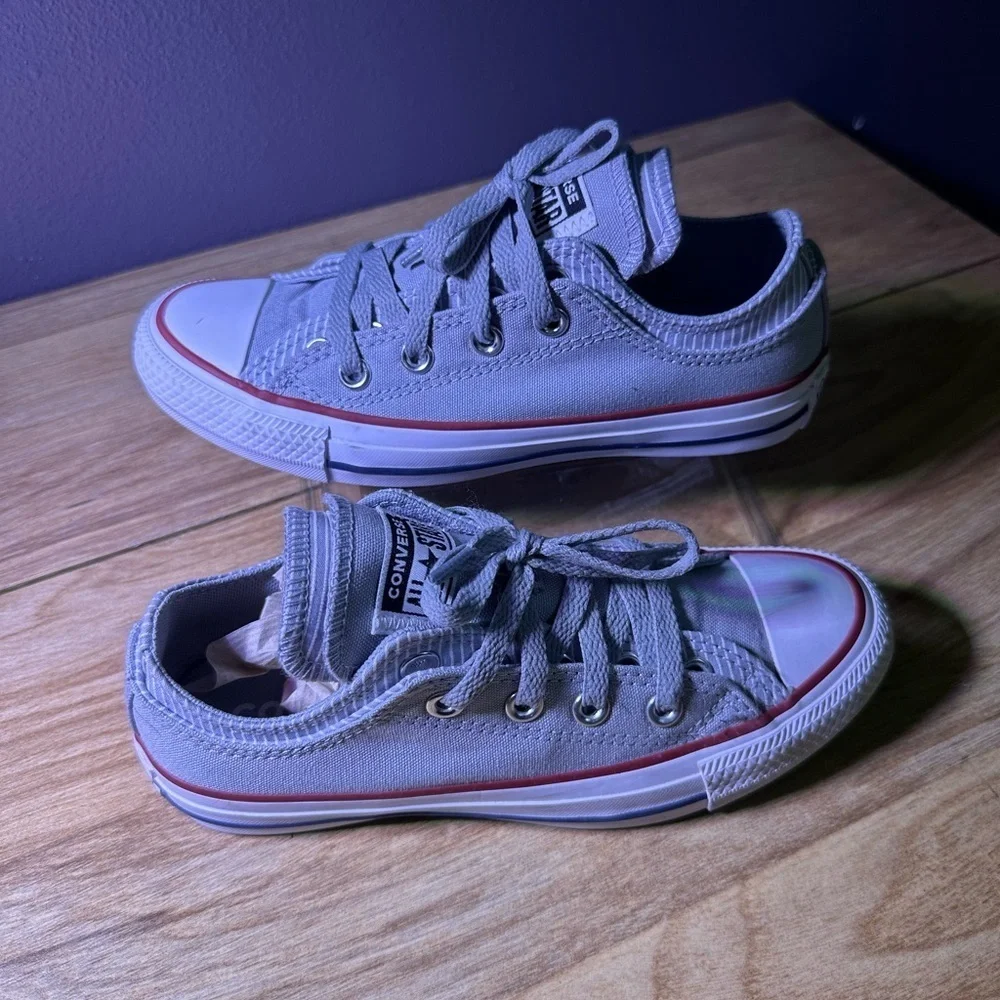 Converse Classic Gray and White Sneakers